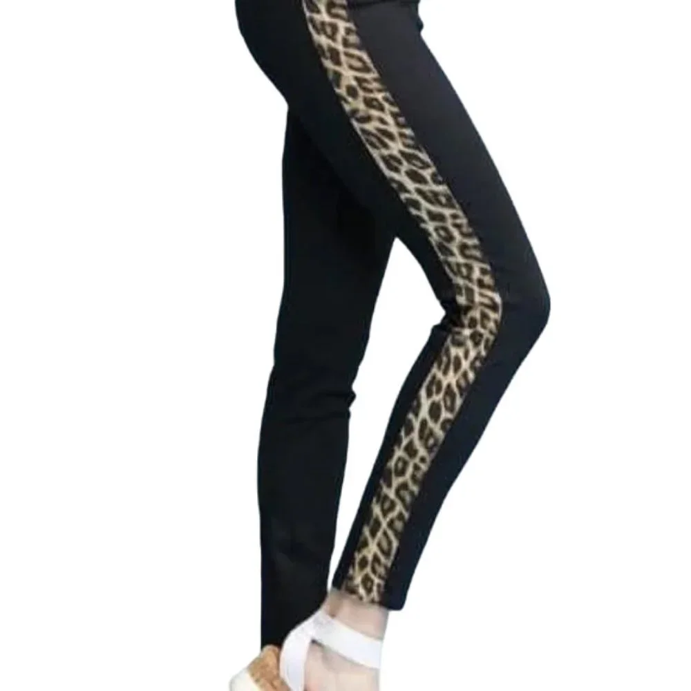 Judy Blue Tuxedo Black Leopard Stripe Skinny Jeans Size 5/27